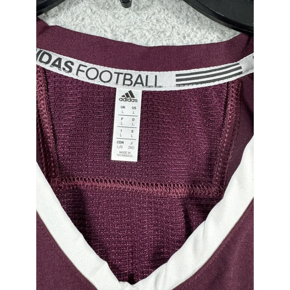 Adidas Men's Football Jersey Team Maroon White Size Large NEW
